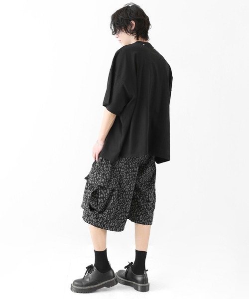 minsobi(ミンソビ)の「レオパード ワイドカーゴハーフパンツ イージーショーツ(その他パンツ・メンズ・ブラック×グレー・FREE)」の19枚目の写真