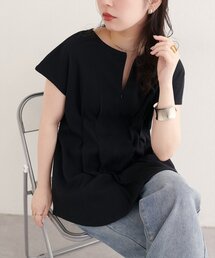 natural couture | 【mamamo】テレコリブzipあきTOPS(Tシャツ/カットソー)