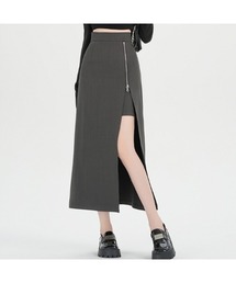 ZIPスリットタイトロングスカート