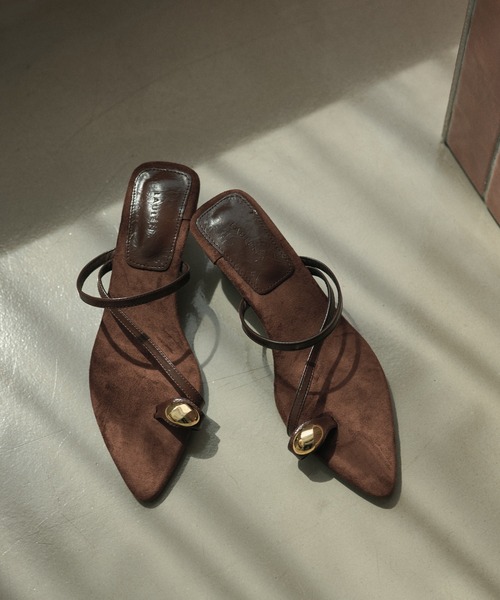 LAULEN(ローレン)の「gold motif toe ring sandals / ゴールドトゥリングサンダル(サンダル・レディース・アイボリー/ブラウン/ブラック・23cm/24cm/25cm)」の15枚目の写真