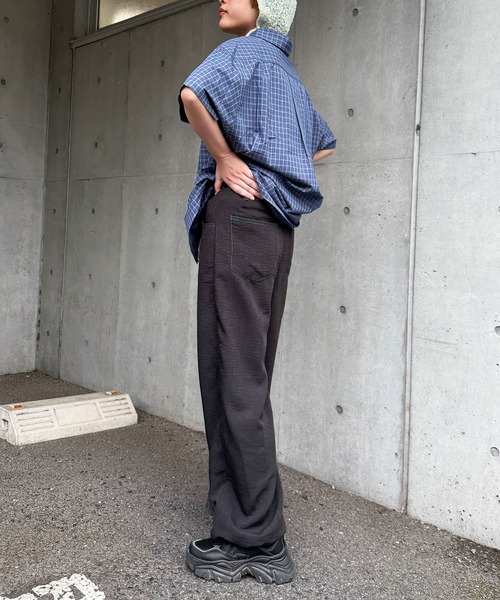 DOUBLE NAME(ダブルネーム)の「麻混スラブ リラックスイージーパンツ(その他パンツ・レディース・ブラック/ベージュ/パープル・FREE)」の17枚目の写真