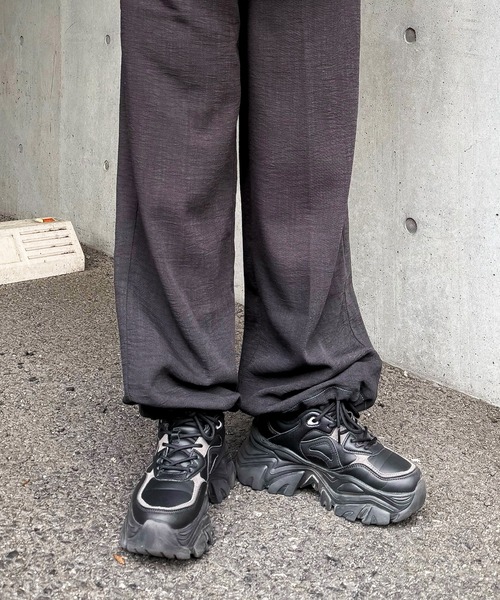 DOUBLE NAME(ダブルネーム)の「麻混スラブ リラックスイージーパンツ(その他パンツ・レディース・ブラック/ベージュ/パープル・FREE)」の18枚目の写真
