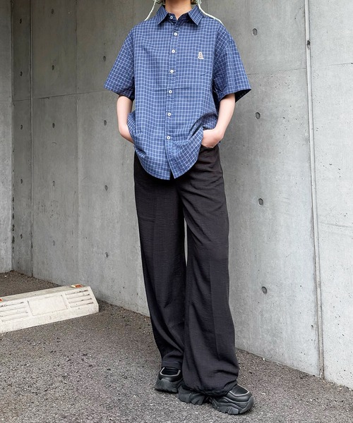 DOUBLE NAME(ダブルネーム)の「麻混スラブ リラックスイージーパンツ(その他パンツ・レディース・ブラック/ベージュ/パープル・FREE)」の20枚目の写真