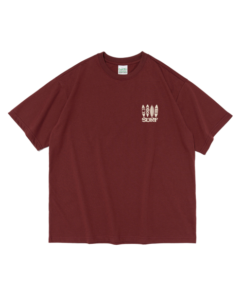 CARGOBROS(カーゴブロス)の「トラベルラインサーフ 半袖Tシャツ (ワイン)(Tシャツ/カットソー・メンズ・その他・SMALL/MEDIUM/LARGE/X-LARGE/2XL)」の2枚目の写真