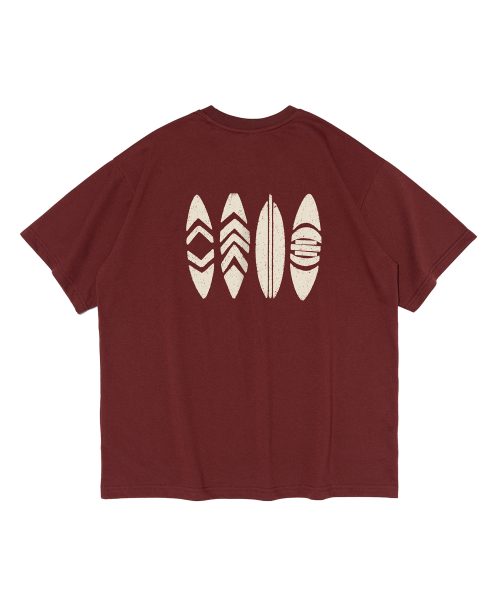 CARGOBROS(カーゴブロス)の「トラベルラインサーフ 半袖Tシャツ (ワイン)(Tシャツ/カットソー・メンズ・その他・SMALL/MEDIUM/LARGE/X-LARGE/2XL)」の3枚目の写真