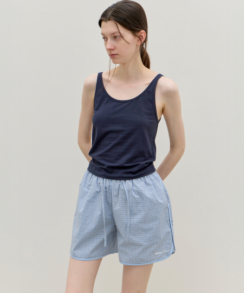 LEVAR（レバー）の「Cotton Binding Trunk Shorts - Blue Check（その他パンツ・レディース・その他・SMALL/MEDIUM）」の2枚目の写真