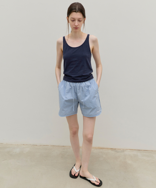 LEVAR（レバー）の「Cotton Binding Trunk Shorts - Blue Check（その他パンツ・レディース・その他・SMALL/MEDIUM）」の3枚目の写真