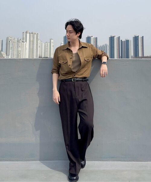 NOIRER(ノイア)の「マルチリブスリーブレスTシャツ(ブラウン)(Tシャツ/カットソー・メンズ・その他・50/52)」の10枚目の写真