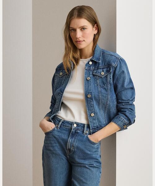 LAUREN RALPH LAUREN(ローレン ラルフ ローレン)の「デニム トラッカー ジャケット(デニムジャケット・レディース・ブルー・XS/S/M)」の1枚目の写真
