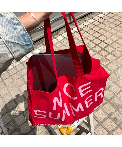 DENU（デヌ）の「Nice Summer Eco Bag [3Colors]（エコバッグ/サブバッグ・レディース・レッド/パープル/ブルー・FREE）」の3枚目の写真