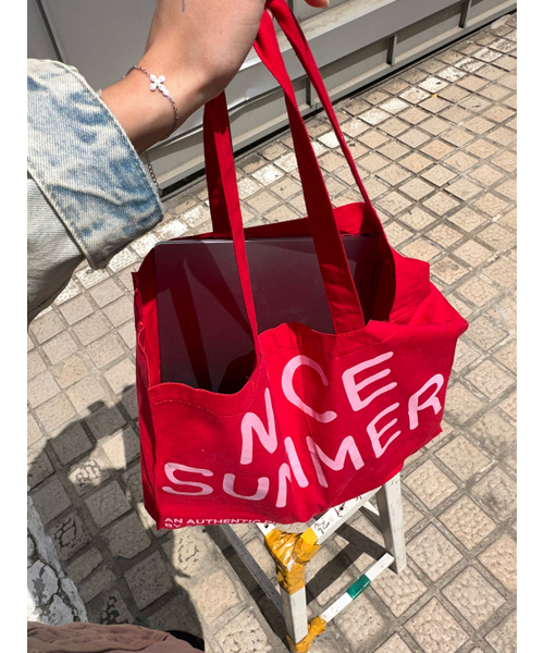DENU（デヌ）の「Nice Summer Eco Bag [3Colors]（エコバッグ/サブバッグ・レディース・レッド/パープル/ブルー・FREE）」の6枚目の写真