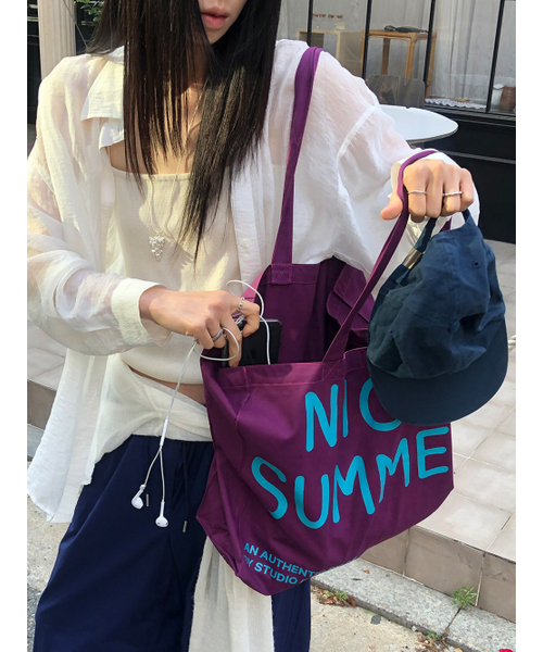 DENU（デヌ）の「Nice Summer Eco Bag [3Colors]（エコバッグ/サブバッグ・レディース・レッド/パープル/ブルー・FREE）」の8枚目の写真