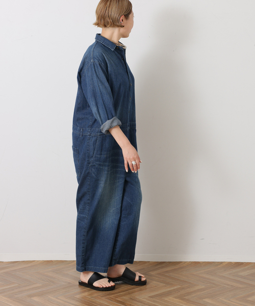 JOURNAL STANDARD LUXE（ジャーナルスタンダード　ラックス）の「8OZデニムテーパーオールインワン（つなぎ/オールインワン・レディース・コバルトブルー・FREE）」の6枚目の写真