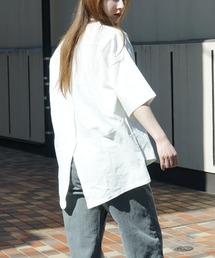 汗しみない Tシャツ［バックスリット］