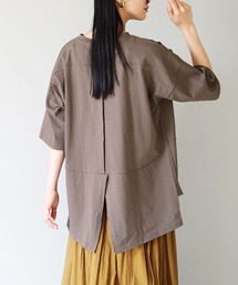 汗しみない Tシャツ［バックスリット］