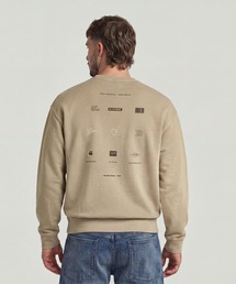 G-STAR（ジースター）の「Washed Multi Graphic Relaxed Sweater/ウォッシュ加工マルチグラフィックロゴリラックススウェット/トレーナー（スウェット）」