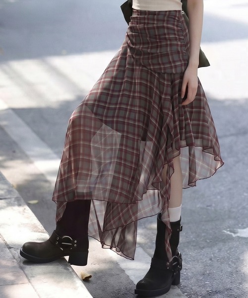 Kuroba(クロバ)の「シフォンイレヘムスカート(スカート・レディース・グレー・S/M/L)」の1枚目の写真