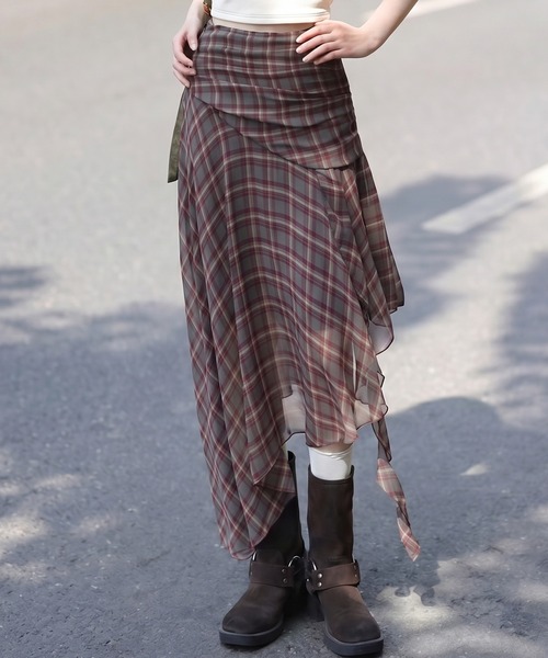 Kuroba(クロバ)の「シフォンイレヘムスカート(スカート・レディース・グレー・S/M/L)」の2枚目の写真