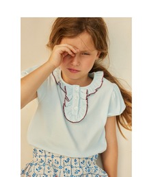 hello Simone（ハローシモーヌ）の「Paquerette top Ice Blue（Tシャツ/カットソー）」