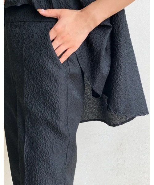BIRTHDAY BASH(バースデイバッシュ)の「JACQUARD TAPERED PANTS(ジャガードテーパードパンツ)(その他パンツ・レディース・ブラック・LARGE/MEDIUM/SMALL)」の5枚目の写真