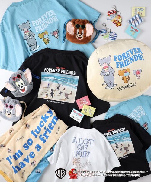 Right-on（ライトオン）の「【トムとジェリー】プリントTシャツ（Tシャツ/カットソー・キッズ・ホワイト系1/チャコール/ブラック系/ブルー系5・14/13/12/11）」の5枚目の写真