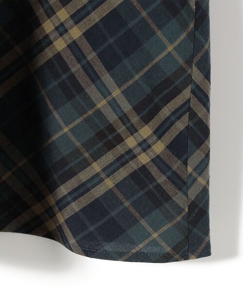 SHIPS(シップス)の「SHIPS Primary Navy Label:〈手洗い可能〉ダークマドラス チェック ワンピース(ワンピース・レディース・ブラウン/グリーン・ONE SIZE)」の11枚目の写真