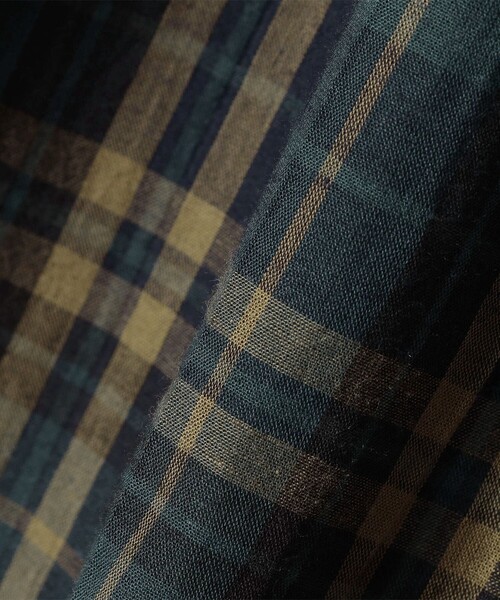 SHIPS(シップス)の「SHIPS Primary Navy Label:〈手洗い可能〉ダークマドラス チェック ワンピース(ワンピース・レディース・ブラウン/グリーン・ONE SIZE)」の13枚目の写真