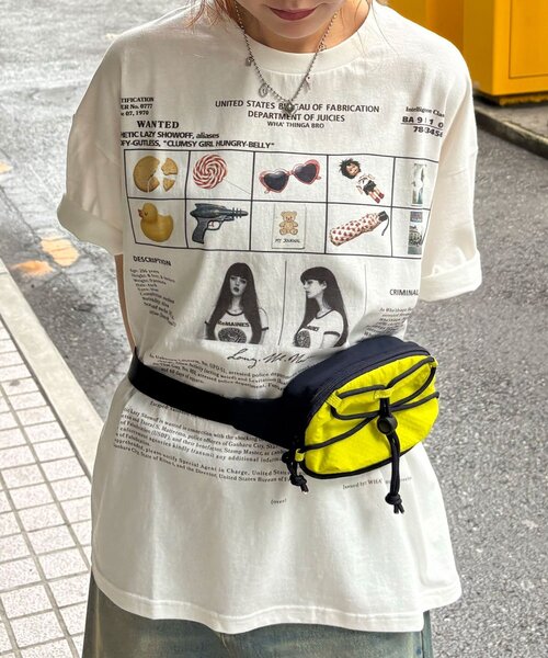 CIAOPANIC(チャオパニック)の「バイカラーコードウエストBAG(ボディバッグ/ウエストポーチ・レディース・イエロー/ピンク/ブルー・ONE SIZE)」の2枚目の写真