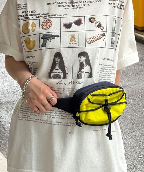 CIAOPANIC(チャオパニック)の「バイカラーコードウエストBAG(ボディバッグ/ウエストポーチ・レディース・イエロー/ピンク/ブルー・ONE SIZE)」の8枚目の写真