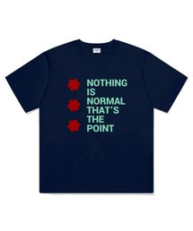 ナッティングノーマル オーバーサイズ 半袖Tシャツ ネイビー