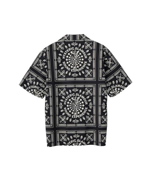 HYSTERIC GLAMOUR(ヒステリックグラマー)の「SOUND EXPERIENCE柄 オープンカラーシャツ(シャツ/ブラウス・メンズ・ホワイト系その他/ブラック系その他/グリーン系その他・SMALL/X-LARGE/LARGE/MEDIUM)」の8枚目の写真