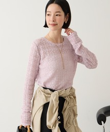 【Aunely】華やぐシアーアソートレースプルオーバー<YOSOOIシリーズ>