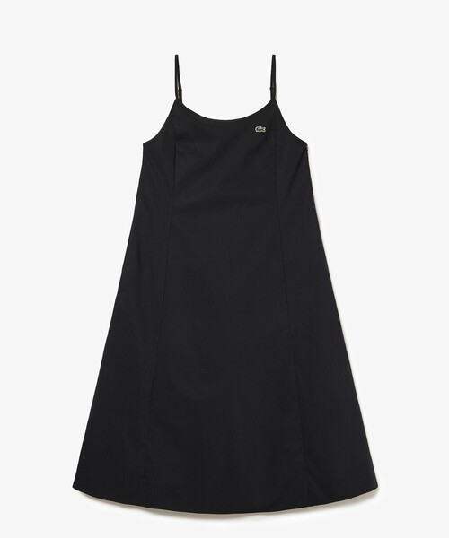 LACOSTE(ラコステ)の「ストレッチタイプライター インバーテッドプリーツAラインキャミドレス キャミワンピース(ワンピース・レディース・ダークブルー/ブラウン/ブラック・34/40/38/36)」の2枚目の写真