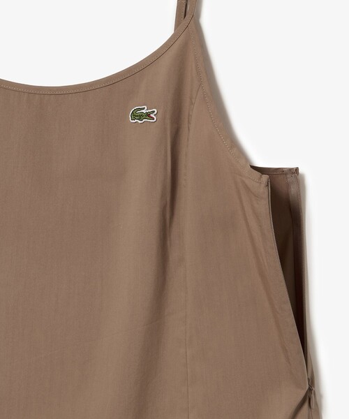 LACOSTE(ラコステ)の「ストレッチタイプライター インバーテッドプリーツAラインキャミドレス キャミワンピース(ワンピース・レディース・ダークブルー/ブラウン/ブラック・34/40/38/36)」の22枚目の写真