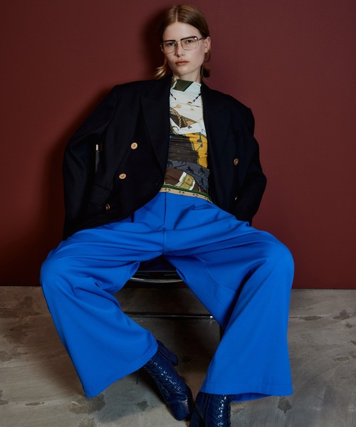 MAISON SPECIAL（メゾンスペシャル）の「Double-Breasted Jacket/ダブルブレストジャケット（テーラードジャケット・レディース・キャメル/ネイビー・FREE）」の10枚目の写真
