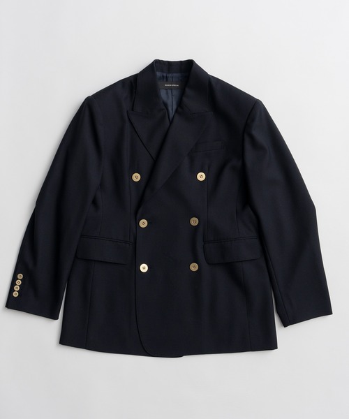 MAISON SPECIAL（メゾンスペシャル）の「Double-Breasted Jacket/ダブルブレストジャケット（テーラードジャケット・レディース・キャメル/ネイビー・FREE）」の17枚目の写真
