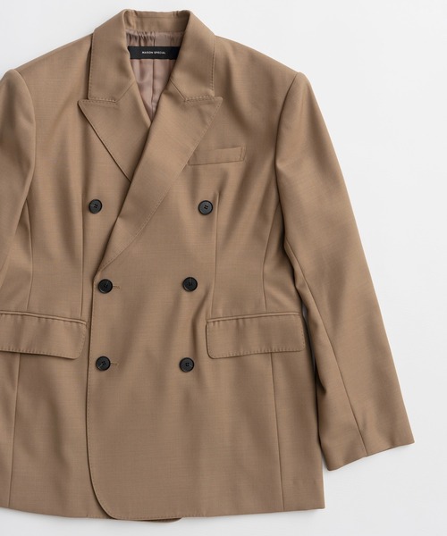 MAISON SPECIAL（メゾンスペシャル）の「Double-Breasted Jacket/ダブルブレストジャケット（テーラードジャケット・レディース・キャメル/ネイビー・FREE）」の19枚目の写真