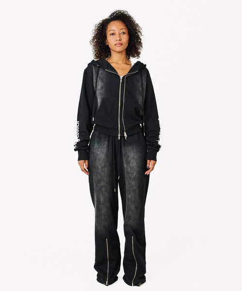 BEEDEN（ビーデン）の「LOOSE ZIP SWEAT PANTS（スウェットパンツ・レディース・ピンク/ブラック/グレー/ホワイト・MEDIUM/SMALL）」の10枚目の写真