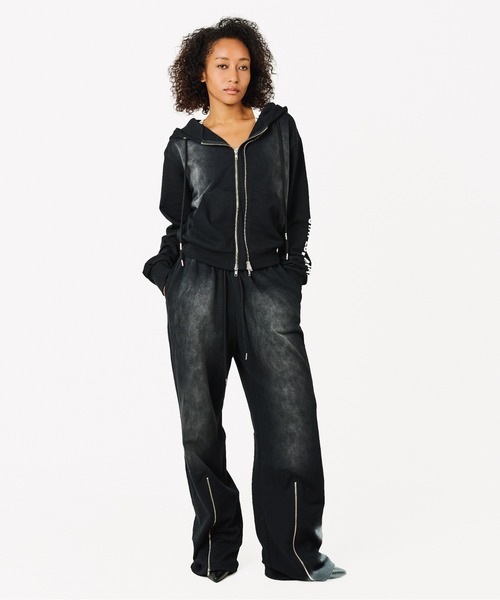 BEEDEN（ビーデン）の「LOOSE ZIP SWEAT PANTS（スウェットパンツ・レディース・ピンク/ブラック/グレー/ホワイト・MEDIUM/SMALL）」の6枚目の写真