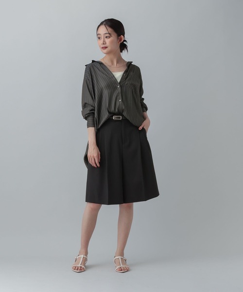 GLOBAL WORK(グローバルワーク)の「MATINEE LINE/トロミサテンシャツ長袖/873325(シャツ/ブラウス・レディース・ブラック/グレー系その他/レッド系その他・LARGE/MEDIUM)」の11枚目の写真