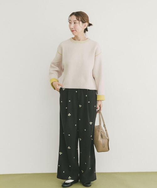 ITEMS URBANRESEARCH（アイテムズ アーバンリサーチ）の「『洗濯可』ダブルフェイスモールニット（ニット/セーター・レディース・モカ/アイボリー/ブルー系その他/ブラウン・FREE）」の18枚目の写真