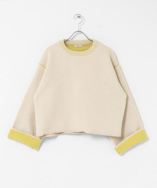 ITEMS URBANRESEARCH（アイテムズ アーバンリサーチ）の「『洗濯可』ダブルフェイスモールニット（ニット/セーター・レディース・モカ/アイボリー/ブルー系その他/ブラウン・FREE）」の19枚目の写真