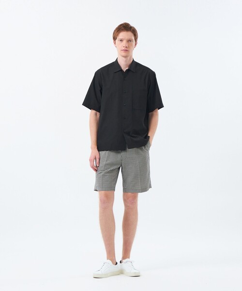 MACKINTOSH PHILOSOPHY(マッキントッシュ フィロソフィー)の「半袖オープンカラーシャツ 空羽サッカー 無地/チェック(シャツ/ブラウス・メンズ・ブラック/ブルー系その他7/ブラウン系その他6/ダークネイビー・38/40)」の11枚目の写真