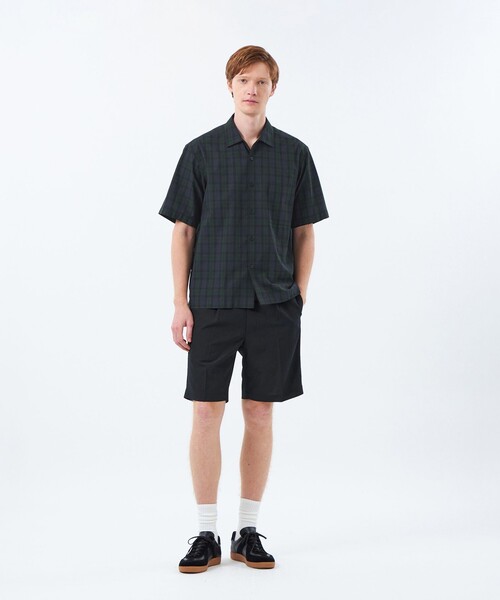 MACKINTOSH PHILOSOPHY(マッキントッシュ フィロソフィー)の「半袖オープンカラーシャツ 空羽サッカー 無地/チェック(シャツ/ブラウス・メンズ・ブラック/ブルー系その他7/ブラウン系その他6/ダークネイビー・38/40)」の12枚目の写真