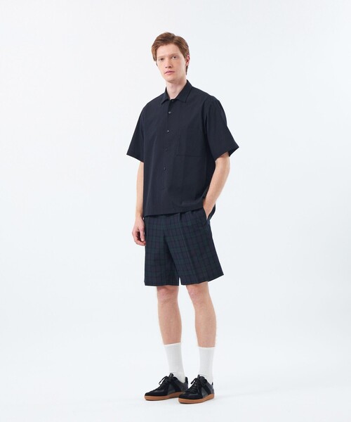 MACKINTOSH PHILOSOPHY(マッキントッシュ フィロソフィー)の「半袖オープンカラーシャツ 空羽サッカー 無地/チェック(シャツ/ブラウス・メンズ・ブラック/ブルー系その他7/ブラウン系その他6/ダークネイビー・38/40)」の13枚目の写真