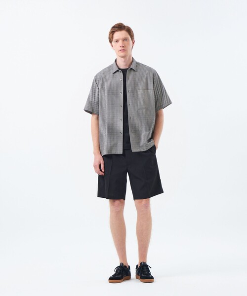 MACKINTOSH PHILOSOPHY(マッキントッシュ フィロソフィー)の「半袖オープンカラーシャツ 空羽サッカー 無地/チェック(シャツ/ブラウス・メンズ・ブラック/ブルー系その他7/ブラウン系その他6/ダークネイビー・38/40)」の14枚目の写真