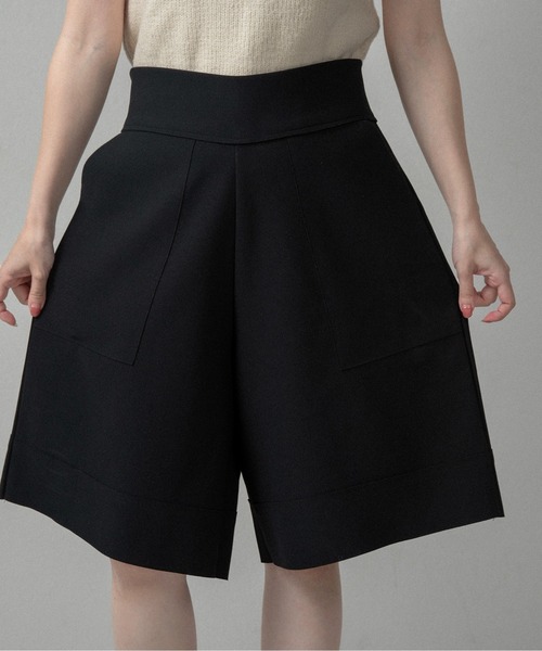 lawgy（ラウジー）の「high waist elasticity half pants / ハイウエストエラスティシティハーフパンツ（その他パンツ・レディース・ブラック/ブルー系・FREE）」の5枚目の写真