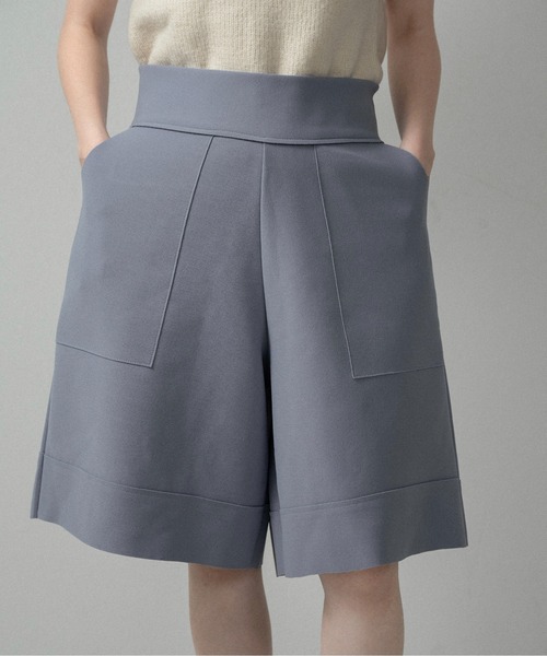 lawgy（ラウジー）の「high waist elasticity half pants / ハイウエストエラスティシティハーフパンツ（その他パンツ・レディース・ブラック/ブルー系・FREE）」の7枚目の写真