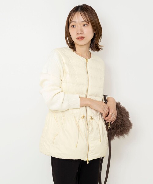 NOLLEY’S(ノーリーズ)の「【WEB&一部店舗限定色アイテム】【TAION/タイオン】ニットコンビダウンジャケット(ダウンジャケット/コート・レディース・ネイビー/オフホワイト/ブラック・FREE)」の22枚目の写真
