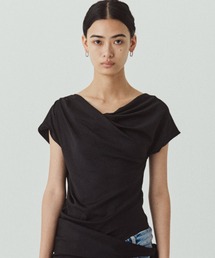 kiehtova（キエトヴァ）の「【kiehtova】SIENA DRAPE TOPS シエナ ドレープトップス（Tシャツ/カットソー）」